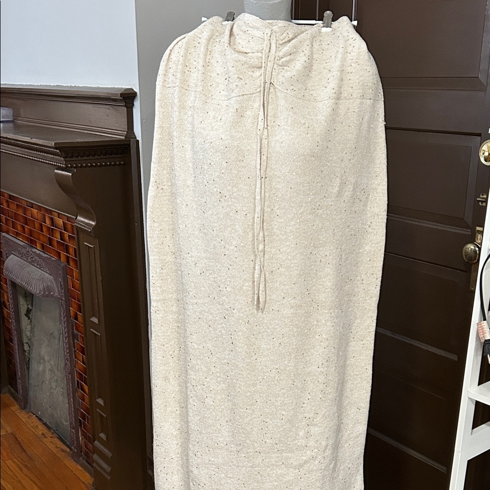 Wild Fable Speckled Cream Maxi Skirt